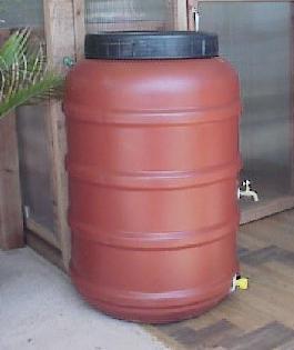 Rain barrel planter